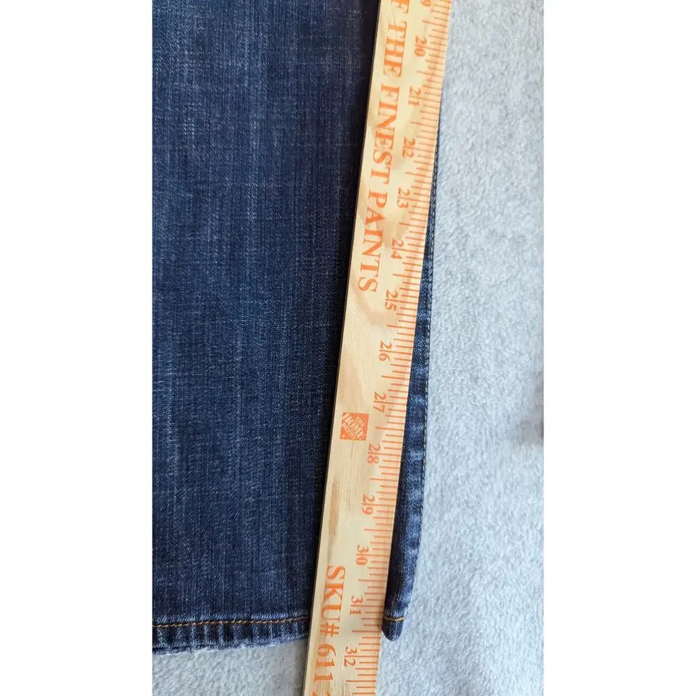 LUCKY BRAND Jeans Size 34x31 Straight Leg Faded Zip Fly‎ 5 Pkt Dark Wash Men